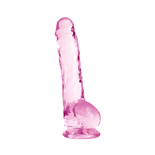 Naturally Yours - Transparante dildo met balzak - 20,3 cm